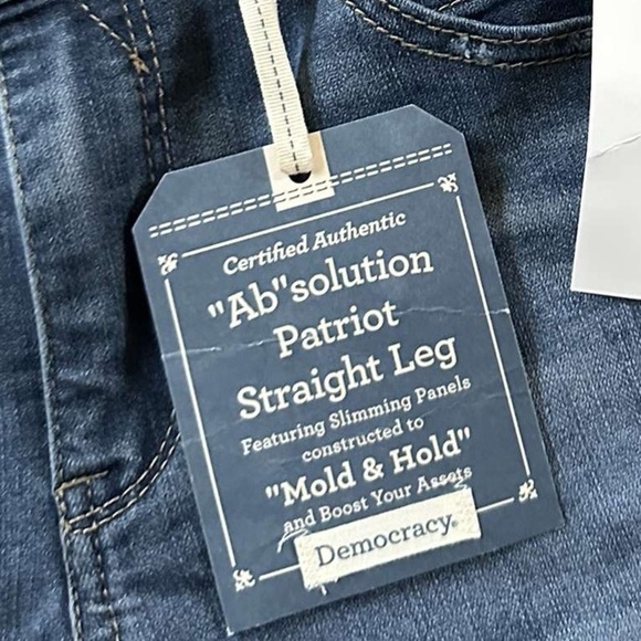 Democracy "Ab"solution Patriot Straight Leg Jeans – Size 10, NWT - Picture 6 of 10